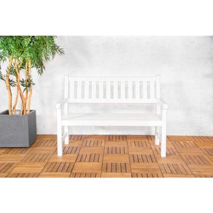 Tuinbank Bordeaux 2-Zits Grenen 125 cm - Wit
