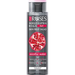 Natuurlijke micellair water met rozen water en granaatappel - verjongt en strijk glad 400ml