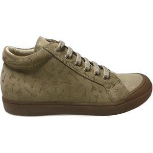 Naturino - Dord - Mt 35 - rits veter bumper bling bling print lederen hoge sneakers - goud