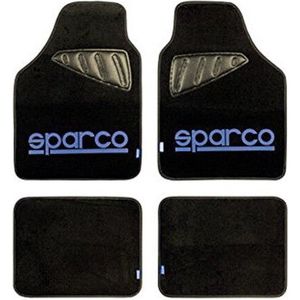 Vloermattenset voor auto Sparco SPC1901 Universeel Zwart/Blauw (4 pcs)