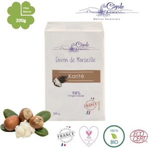 Karité Marseille Zeep | 200g | een extra milde shea boter zeep | La Cigale