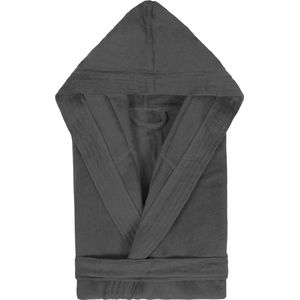 Badjas met Capuchon Uni Cool Velours Antraciet col 3073 maat M