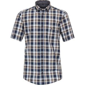 CASA MODA Overhemd - Multicolor Geruit - Katoen - Korte Mouwen