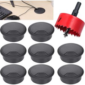 Kabeldoorvoer voor Bureau - 8 Stuks - kunststof - 60 mm