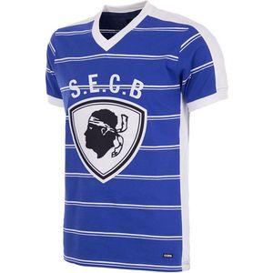 COPA - SC Bastia 1981 - 82 Retro Voetbal Shirt - L - Blauw