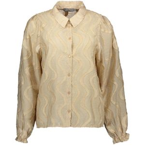 Geisha - Blouse - Sand/gold - Gestructureerde Blouse 53964