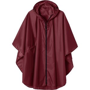 Riokem ® Waterdichte Regenponcho Jas voor Volwassenen met Capuchon en Rits Outdoor