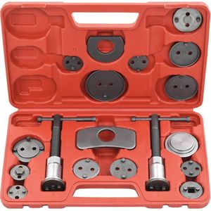 vidaXL 18-delige Remzuiger terugstel gereedschapsset - Terugstel Gereedschapsset - Terugstel Gereedschapssets - Remklauwgereedschapsset - Remklauwgereedschapssets