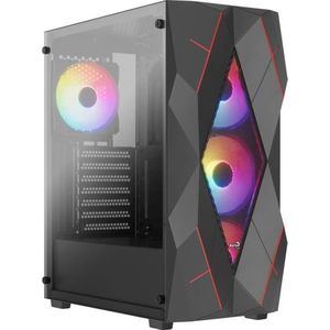 PC-behuizing - AEROCOOL - Volcan G v1 (zwart) - Medium toren - ATX-formaat - Zonder voeding