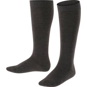 FALKE Comfort Wool warme dikke merinowol kniekousen kinderen grijs - Maat 23-26