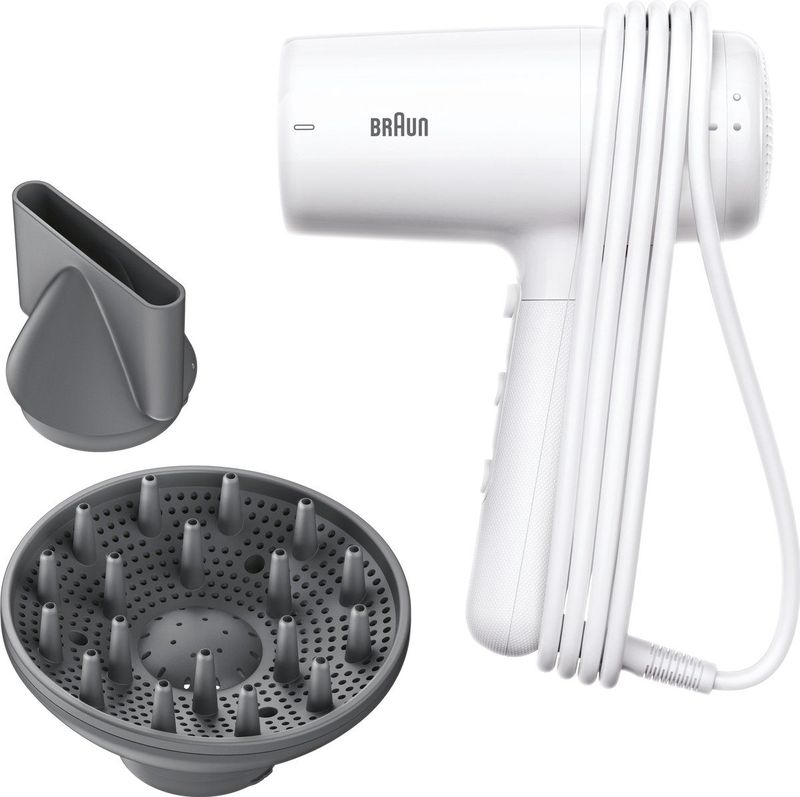 Braun HD2.21 - Föhn - 2200W - IONTEC - Lichtgewicht Haardroger met Diffuser en Blaasmond