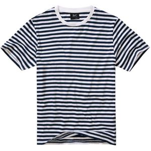 Brandit Lange Mouwen Top T-shirt navy-wit S 100% katoen Basics