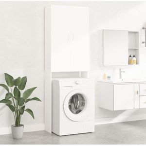 LBB Wasmachine ombouw - Kast - Opbouwmeubel - Verhoger - Wasmachine meubel - Opbergkast - Hout - Wit