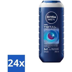 24 x NIVEA MEN - Douchegel - Total Relax - 250 ml -