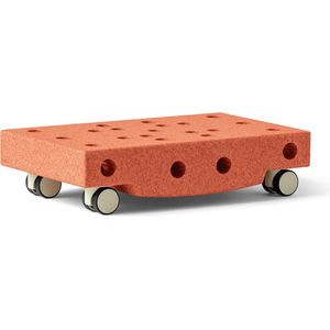 Modu Activity toy - Scooter Board - Open Ended Play - zachte blokken - speelgoed 1 jaar - Tummy Time balansbord- Burnt Orange / Dusty Green