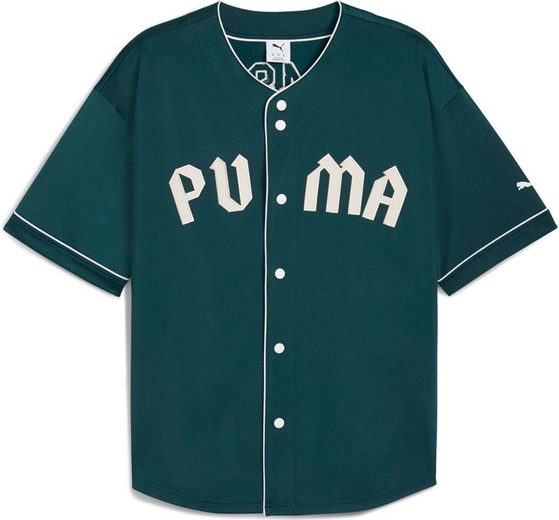 PUMA - Oversized Basebalshirt - Groen - Heren