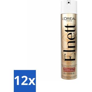 L'Oréal Paris - Elnett Satin - Haarspray - Normale Fixatie - 300 ml - Voordeelverpakking - 12 stuks