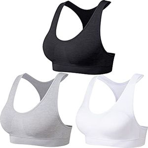 Multipack Sportbh's voor Dames - Gewatteerde Racerback Yoga BH's