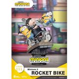 Beast Kingdom Toys Minions - 2 DStage PVC Diorama Rocket Bike 15 cm Beeld/figuur - Multicolours