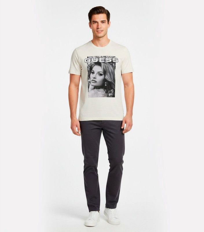 Guess - M5BI53KBW41 - T-shirt - Wit - Korte Mouwen - Viscose