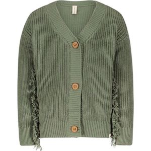 Oversized gebreid Vest Green Olive Maat : 92