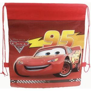CARS Tas - gymtas- voor kinderen - Tas met trekkoord - Pixar - stoffen tas - Perfect cadeautje - StijlvolStekkie - zwemtas - cars - rood - tas
