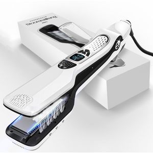 Sansbeauté® Stoomstijltang - Stoom Stijltang - Brede Platen - Professionele Stijltang 4.0 – Stoomstijltangs - Wit