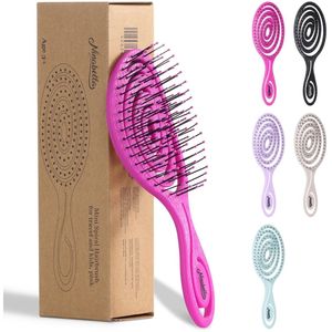 Haarborstel - Mini - Spiraalvormig - Veganistisch - Ergonomisch Design