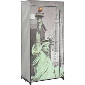 vidaXL Kledingkast New York 75x45x160 cm stof