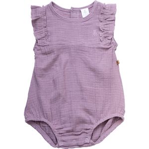 MXM Baby Romper ruffles- Mauve- Katoen- Mouwloos- Drukknopen- Lila- Maat 80