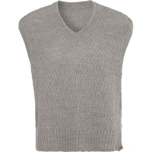 Knit Factory Luna Spencer Dames - Debardeur voor dames - Mouwloze trui - Dames Trui - Trui zonder mouwen - Iced Clay - 36/38