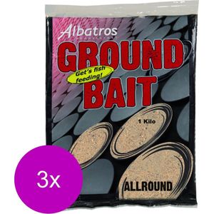 Albatros Groundbait All Round - Lokvoer - 3 x 1 kg Beige Allround