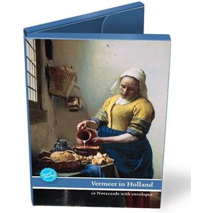 Kaartenmapje, 10 dubbele kaarten, Thema Johannes Vermeer
