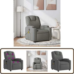 vidaXL Verstelbare Massagestoel - Donkergrijs Massagestoel - Massagestoelen - Zitstoel - Leunstoel