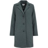 WE Fashion - Tussenmantel - Donkergroen - Klassieke Mantel - Knoopsluiting