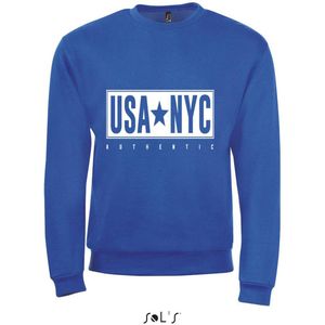Sweatshirt 359-11 USA-NYC - Blauw, 4xL