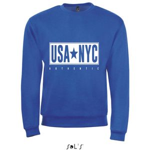 Sweatshirt 359-11 USA-NYC - Blauw, 4xL
