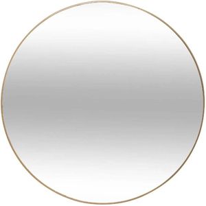 Atmosphera Spiegel/wandspiegel - rond - Dia 38 cm - metaal/glas - goud