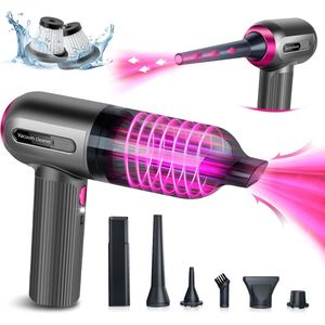 Mini Handheld Vacuum Cordless - 9000Pa Krachtige Autostofzuiger & Luchtreiniger 2-in-1, USB Oplaadbare Stofzuiger met LED-lampje en Meerdere Mondstukken voor PC Thuis Auto Kantoor Bank