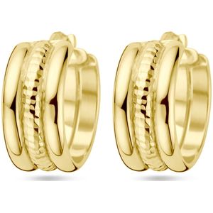 Zilver Verguld (Geel) Klapoorringen 1 Micron 2103442