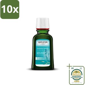 10 x WELEDA - Haarolie Voedend - Rozemarijn - 50 ml - Grootverpakking - Haarolie - Voedende Haarolie - Rozemarijnhaarolie - Natuurlijke Haarolie - Gezonde Haarpunten