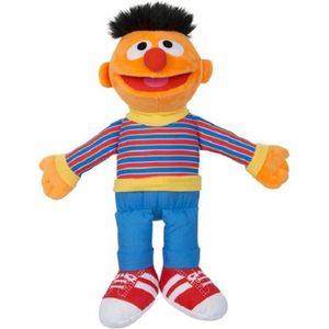 Sesamstraat Pluche Knuffel Pop - Ernie - Stof - 29 Cm/38 cm Staand - Bekende Cartoon Figuren