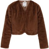 usha - Jas - Fake Fur - Regular Fit - V-hals - Lange Mouwen