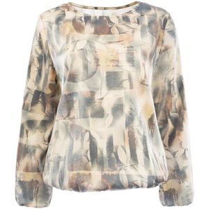 NED Blouse Delina Ls Perfectly Pale 25w3 Gg090 03 Lion Brown Dames Maat - XS