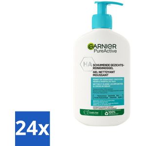 24 x Garnier - Pure Active - Gezichtsreiniger - Hydraterend - 250 ml - Gezichtsreiniger - Hydraterende Reiniger - Garnier Pure Active - Gezichtsverzorging - Gevoelige Huid