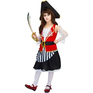 Piraten kostuum - Piraat - Jurk - Verkleedkleren - Carnavalskleding - Carnaval kostuum - Meisjes - 4 tot 6 jaar