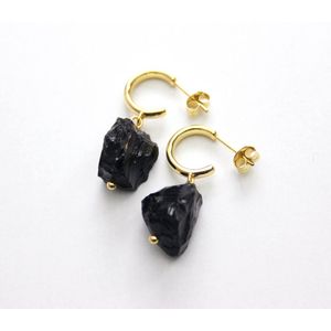 Starlyte Aquila Oorbellen Obsidiaan - edelstenen oorbellen - birthstone