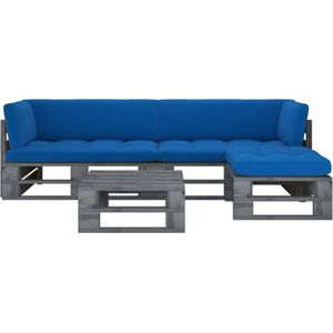 The Living Store Pallet loungeset - Tuinmeubelset - 110x65x55 cm - Grenenhout