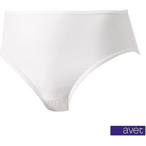 Avet 3290 heup slip dames microfiber dames onderbroek - Badstof kruisje - L - Wit