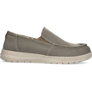 No Stress - Heren - Taupe textiele loafers - Maat 40